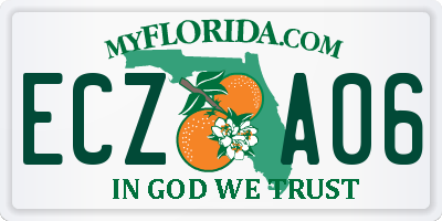 FL license plate ECZA06
