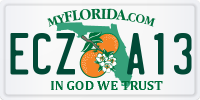 FL license plate ECZA13