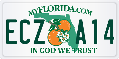 FL license plate ECZA14