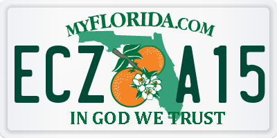 FL license plate ECZA15