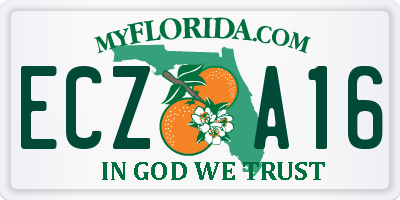 FL license plate ECZA16