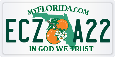 FL license plate ECZA22