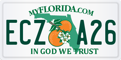 FL license plate ECZA26