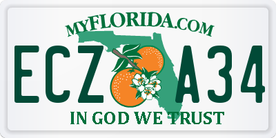 FL license plate ECZA34