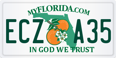 FL license plate ECZA35