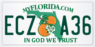 FL license plate ECZA36