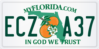 FL license plate ECZA37