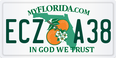 FL license plate ECZA38