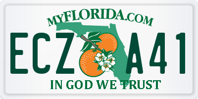 FL license plate ECZA41