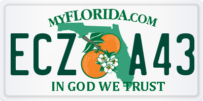 FL license plate ECZA43