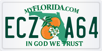 FL license plate ECZA64
