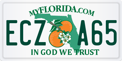 FL license plate ECZA65