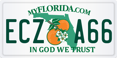 FL license plate ECZA66