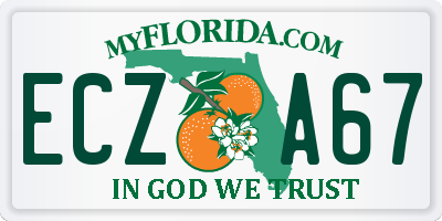 FL license plate ECZA67
