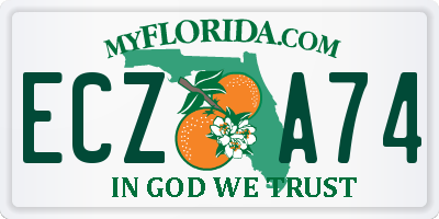 FL license plate ECZA74