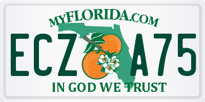 FL license plate ECZA75