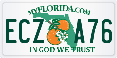 FL license plate ECZA76