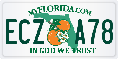 FL license plate ECZA78