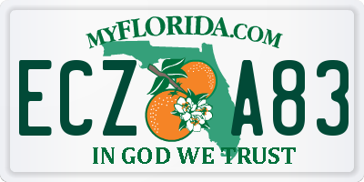 FL license plate ECZA83