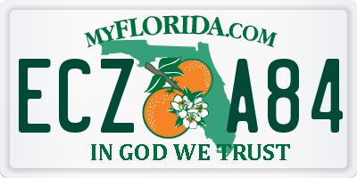 FL license plate ECZA84