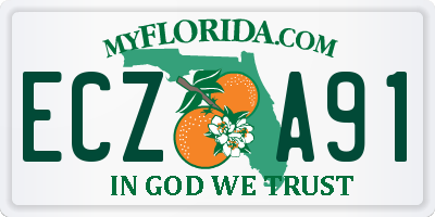 FL license plate ECZA91