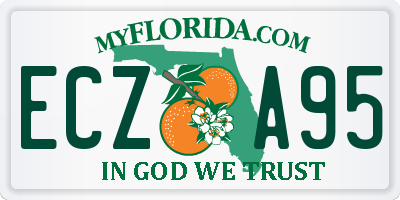 FL license plate ECZA95
