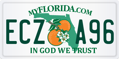 FL license plate ECZA96