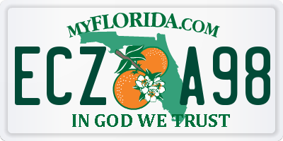 FL license plate ECZA98