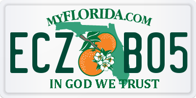 FL license plate ECZB05