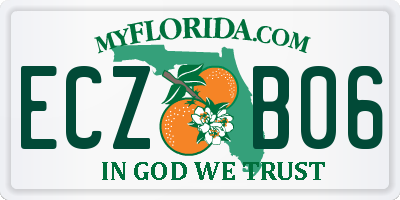 FL license plate ECZB06