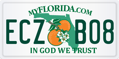 FL license plate ECZB08