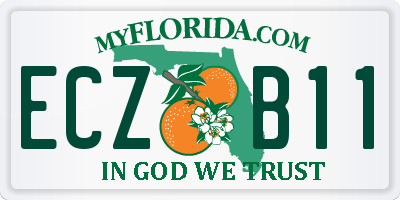FL license plate ECZB11