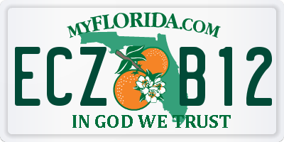 FL license plate ECZB12