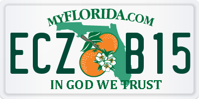 FL license plate ECZB15