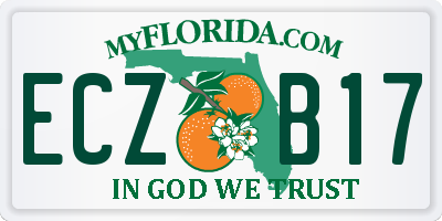 FL license plate ECZB17