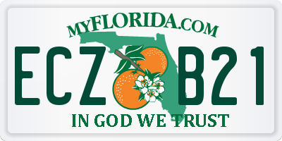 FL license plate ECZB21