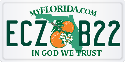 FL license plate ECZB22