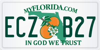 FL license plate ECZB27