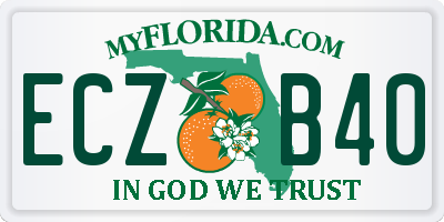 FL license plate ECZB40