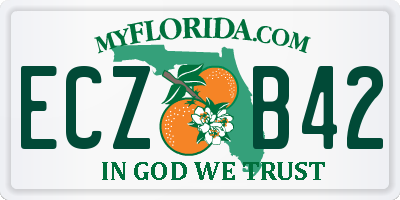 FL license plate ECZB42