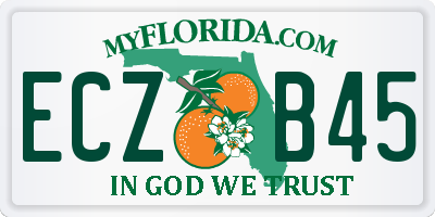 FL license plate ECZB45