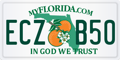 FL license plate ECZB50
