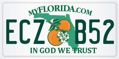 FL license plate ECZB52