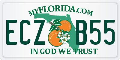 FL license plate ECZB55