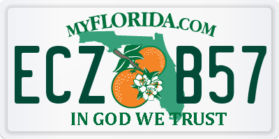 FL license plate ECZB57