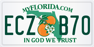 FL license plate ECZB70