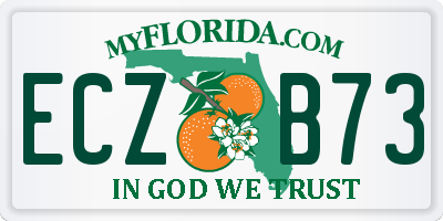 FL license plate ECZB73