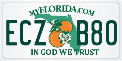 FL license plate ECZB80