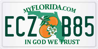 FL license plate ECZB85
