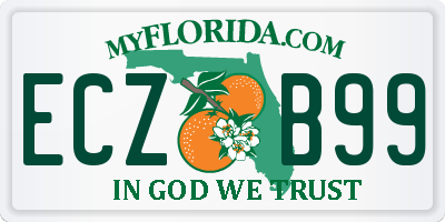 FL license plate ECZB99